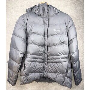 Columbia Women’s XL Gray Puffer Coat Hooded Winter Coat Warm